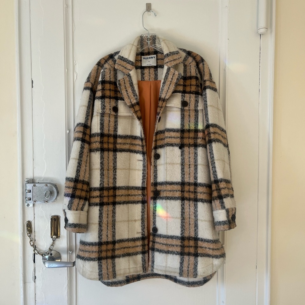 Wool Plaid Jacket - M